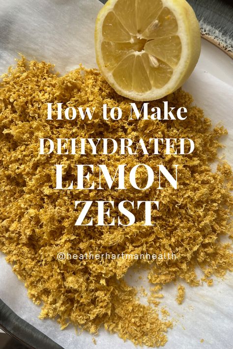 Dehydrated lemon zest is one of my favorite ways to zhush up a dish. It’s delicious, slightly fancy, and also happens to be so easy to make and store yourself. If you have a few lemons on hand, give it a try!

#lemonrecipes #lemonzest #cookingwithlemon #lemondesserts #diyspices #diyfood Dehydrated Lemons, Grapefruit Seed Extract, Diy Spices, Holistic Health Coach, Lemon Rind, Personal Chef, Lemon Slice, Lemon Desserts, Lemon Zest