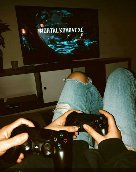 Gamer Couple Aesthetic, Gamers Couple Goals, Couples Gaming Room, Alphabet Date Ideas, Couples Playing Video Games, Gaming Boyfriend, Couples Gaming, Game Date Night, Game Date