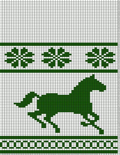 rennend paard Knitting Charts Free, Fair Isle Hat Pattern, فن النسيج, Cross Stitch Horse, Fair Isle Chart, Colorwork Chart, Crochet Horse, Fair Isle Knitting Patterns, Fair Isles