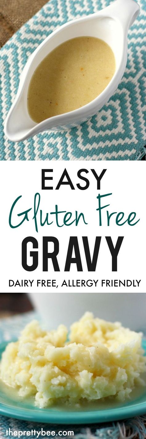 Easy and flavorful gravy is the perfect finishing touch to your holiday meal! #glutenfree #dairyfree Diy Food Ideas, Gluten Free Gravy Recipe, Gluten Free Gravy, Gluten Free Thanksgiving Recipes, Df Recipes, Gluten Free Thanksgiving, Gluten Free Living, Holiday Meal, Gravy Recipe