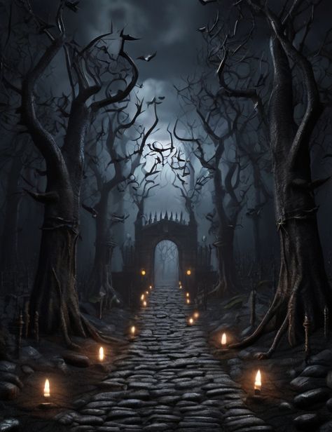 create a dark evil spooky forest with a cobblestone pa 2 Evil Royalty Aesthetic, Evil Forest, Spooky Forest, Dark Evil, Royalty Aesthetic, Royalty, Forest, Art