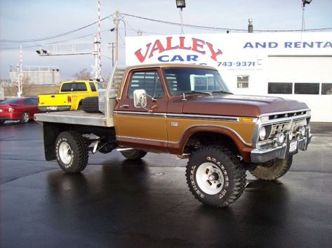 AutoBoing - Valley Car Sales, Inc. (1974 Ford F250 FLATBED) Ford Ranger Flatbed, F250 Flatbed, 79 Ford Truck, 1979 Ford Truck, Old Ford Trucks, Classic Ford Trucks, Dodge Power Wagon, Panel Truck, Farm Trucks