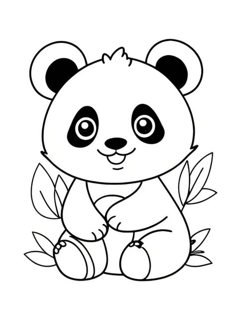 Collection of 30 printable panda coloring pages 🐼🎨 - ColoringPagesForKids.net Panda Template, Forest Coloring Pages, Combine Pictures, Thanksgiving Cartoon, Panda Images, Panda Coloring Pages, Panda Family, Panda Drawing, Color Puzzle