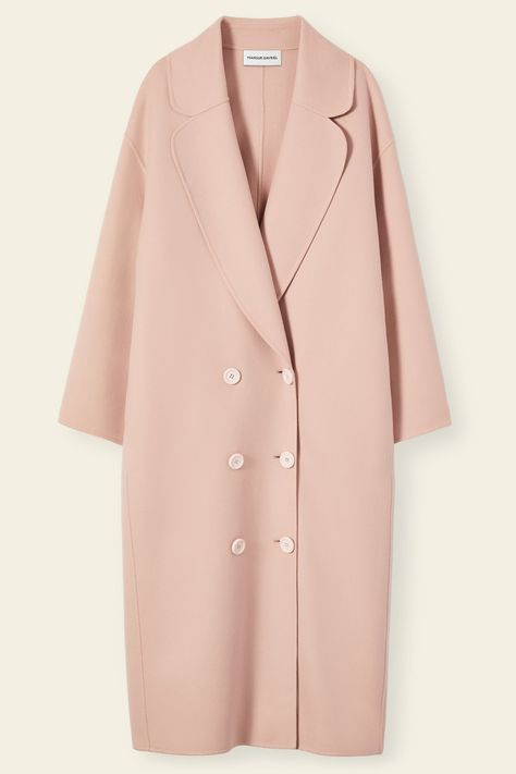 Pink Wool Trench Coat, Beige Double-breasted Wool Coat, Light Pink Coat, Luxury Long Pink Wool Coat, Elegant Luxury Pink Wool Coat, Luxury Beige Double-breasted Wool Coat, Pink Inspiration, Outwear Coat, Pink Coat