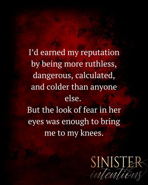 📖 : Sinister Intentions by Kat Bammer (Ruthless Rogues - Dangerous Intentions Duet 1) ❤️‍🔥Tropes:❤️‍🔥 ✨Enemies to lovers ✨Age-gap ✨ Opposites attract ✨Virgin heroine ✨Jealous/p0ssessive overprotective hero ✨Forced pr0ximity ✨K//dnapping ✨Touch her and d/i/e ✨Banter between brothers ✨Hot AF morally grey mafia boss ✨Feisty mob princess ✨No cheating/ OW drama ✨HEA #yalit #bookworm #steamyreads #sinfulhonor #bookshelf #bookporn #booknerdigans #bibliophile #booknerd #mafiaromance Ruthless Quotes Enemies, Ruthless Quotes, Morally Grey, Mafia Boss, Opposites Attract, Forbidden Love, Enemies To Lovers, Age Gap, Contemporary Romances