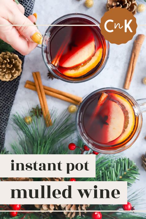 Winter Cocktails Recipes, Warm Wine, Christmas Shortbread, Spiced Wine, Orange Wheels, Mulling Spices, Red Wine Sauce, Holiday Drink, Baked Bacon