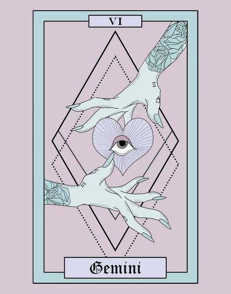 snootyfoxfashion — Zodiac Tarot Art Prints by VIXIISHOP Aries //... Gemini Tarot, Tarot Zodiac, Gemini Art, Zodiac Sign Astrology, Tarot Cards Art, Sagittarius And Capricorn, Capricorn And Aquarius, Zodiac Signs Astrology, Tarot Art