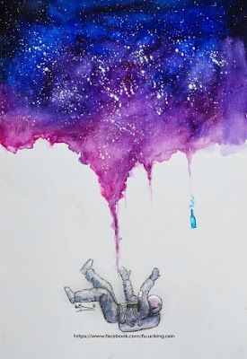 From space and time  I see all of mine  That of what I am  Memories reset and lives rekindled  I speak of words and miracles  Stars align... How To Draw Galaxy, Illustration Tumblr, Watercolor Art Diy, Watercolor Galaxy, Galaxy Painting, Galaxy Art, A Drawing, Art Watercolor, Art Plastique