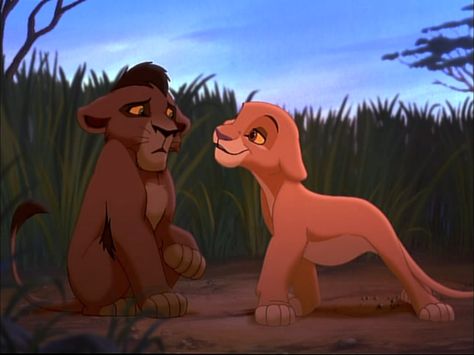 Kiara meet Kovu Lion King 2 Kovu, 90s Kids Movies, Kovu And Kiara, Lion King Kovu, Pyper America Smith, Kiara And Kovu, Lion King 1, Lion King Movie, Lion King 2