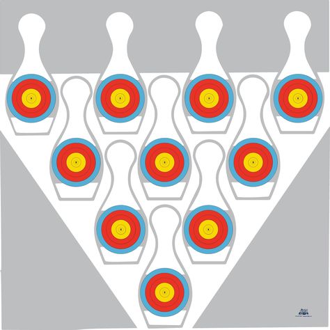 Bowling archery target face for 5 spot or 3 spot practice, 2 pack archery game target Archery Training, Bow Target, Archery Games, Mounted Archery, Bow Archery, Archery Supplies, Girl Scout Daisy, Youtube Ideas, Archery Target