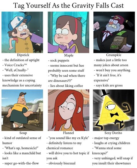 Gravity Falls Comics Bill Cipher, Gravity Falls Cast, Gravity Falls Wendy, Funny Sarcastic Memes, Sarcastic Memes, Alex Hirsch, Fall Memes, Gravity Falls Funny, Tag Yourself