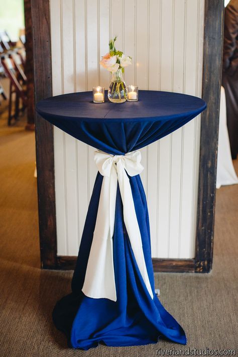 Navy Blue Chair, Wedding Cocktail Tables, Cocktail Table Decor, Gold Cocktail Table, Highboy Table, White Cocktail Tables, Navy Table, Gala Decorations, Cocktail Party Decor