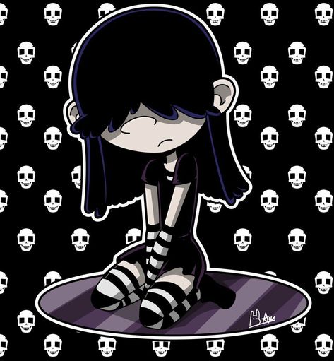 Lucy Loud Fanart, The Loud House Lucy, Lucy Loud, Goth Princess, The Loud House Fanart, Diy Flower Crown, Goth Subculture, Loud House Characters, Emo Girl