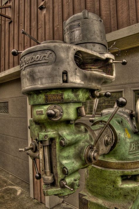 Bridgeport milling machine (built in 1948) | The J-head | Darron Birgenheier | Flickr Maker Aesthetic, Bridgeport Mill, Milling Machine, Milling, Built In, History, Building, Quick Saves