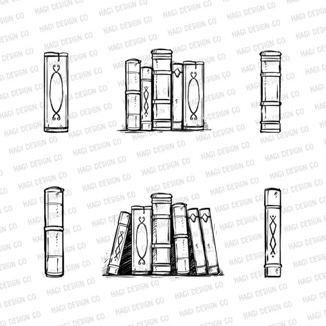 Bookshelf Drawing, Library Drawing, Book Png, Book Clip Art, Drawing Vintage, Book Outline, Buch Design, Illustration Book, Book Drawing