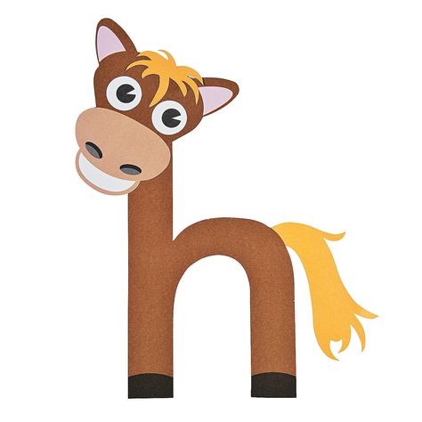 Letter H Craft, H Is For Horse, H Craft, Letter H Crafts, Letter F Craft, Letters Activity, Letters Craft, Pony Play, Horse Template