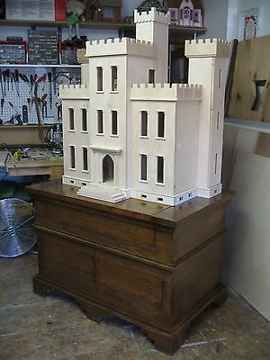 Dollhouse Thornhill castle order only $6,500.00 3/4-1/2 " Baltic birch plywood (the best in my opinion) Barbie Castle, Castle Dollhouse, Toy Castle, Trap Door, Folding Origami, Doll House Plans, Miniature Rooms, Dolls Houses, Miniatures Tutorials