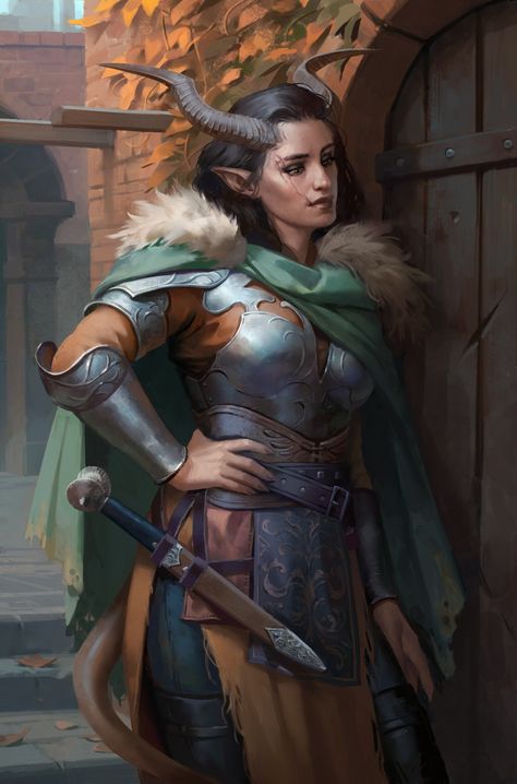 ArtStation - Tiefling female rogue Tiefling Female Rogue, Female Rogue, Tiefling Rogue, Tiefling Female, Graphic Fairy, Fantasy Demon, Female Fighter, Love Graphic, Fantasy Races