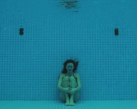 pinterest || hopelesskingdom17 The Edge, Swimming Pool, The Middle, A Woman, Swimming, Pool, Wall, Blue