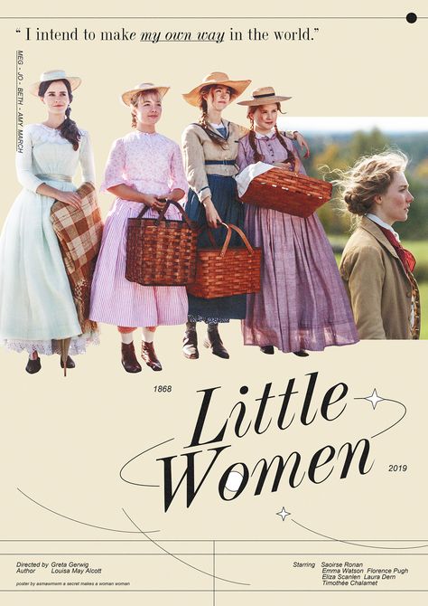 Little Women 2019 Poster, Tv Show Poster Prints, Amy March Poster, Book Posters Design, Little Women Poster Aesthetic, Little Woman Poster, Movie Room Posters, Little Woman Aesthetic, Little Women Illustration