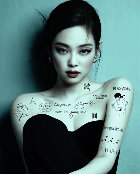 Jennie Tattoo, Name Tattoo, Name Tattoos, Jennie Kim, Drama, Disney Characters, Tattoos