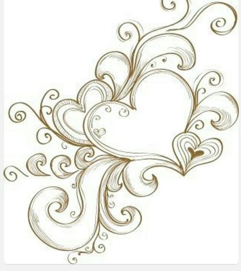 Looking for ideas...this is pretty Henne Tattoo, Tattoo Heart, Heart Doodle, Heart Tattoo Designs, Wood Burning Patterns, Heart Drawing, Design Tattoo, Back Tattoos, Love Tattoos