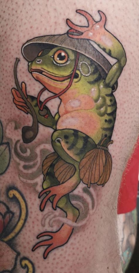 Samurai Frog, Japanese Frog, Frog Tattoo, Demon Tattoo, Frog Illustration, Frog Tattoos, Japan Tattoo Design, Traditional Japanese Tattoos, Asian Tattoos