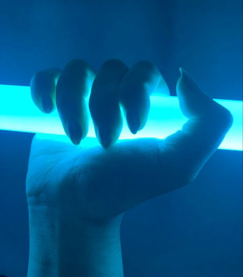 Hand holding a light staff creating a cool blue overtone Staff Reference, Reference Lighting, Holding Staff, Lighting Reference, Hand Reference, Hand Holding, Lighting, Blue