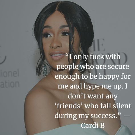 Cardi B Quotes Lyrics, Quotes For Friendship, Friendship Craft, Cardi B Quotes, Birth Month Quotes, Meaningful Friendship Quotes, Rihanna Quotes, Creative Sayings, Nicki Minaj Quotes