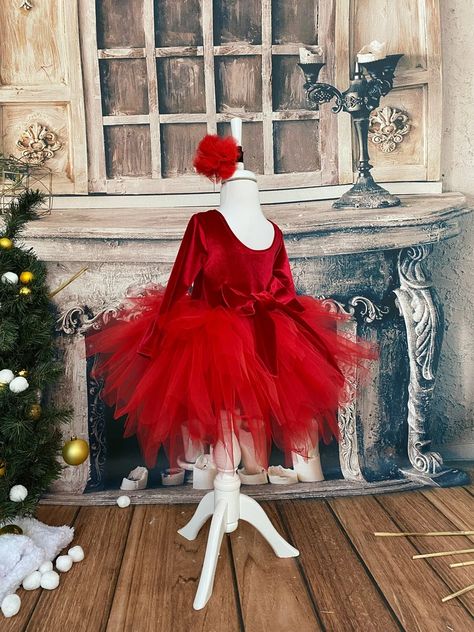 Toddler Christmas Dress Christmas Baby Girl Dress Velvet - Etsy Turkey Red Toddler Dress, Red Tutu Dress, Dresses Birthday, Toddler Christmas Dress, Red Tutu, Girls Tulle Dress, Girl Red Dress, Girls Tutu Dresses, Red Girl