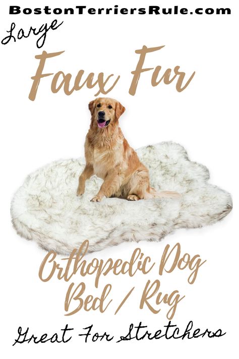 Laifug Large Faux Fur Dog Bed / Rug (Great for Stretchers) Laifug is dedicated to enhancing the sleep quality of our beloved pets, and this luxury dog bed / Rug not only accomplishes this but also adds an elegant touch to your living space. Crafted with thoughtful design in mind, this bed combines aesthetics with functionality, ensuring your pet enjoys the rest they deserve while seamlessly blending into your room’s decor. #affiliate #bostonterriers Luxury Dog Bed, Faux Fur Bedding, Bed Rug, Memory Foam Dog Bed, Cool Dog Beds, Orthopedic Dog Bed, Dog Bed Large, Boston Terrier Dog, Luxury Dog