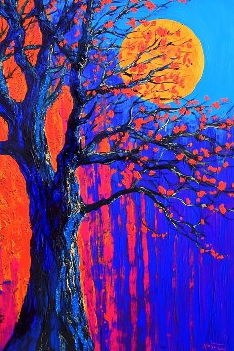 Stunning Canvas Print Auto-Impasto Tree Sunset Art Inspired by Van Gogh for Colorful Home Décor and Unique Wall Art by CustomCanvasCurators 🎨 Infuse your space with the vibrant hues of nature and emotion with our stunning canvas print inspired by the iconic style of Vincent van Gogh. 🌅 Whether you're a seasoned art lover or just starting your collection, this piece will transform any room into a captivating visual experience. Perfect for living rooms, bedrooms, or even office spaces! Elevat... Woman Tree, Vivid Art, Tree Sunset, Red Blossoms, Colorful Home, Impressionism Art, Time Art, Post Impressionism, High School Art