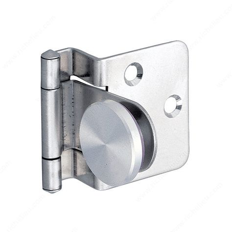 Surface Mounted Hinge for Half-Overlay Glass Doors for Furniture/Cabinet - Richelieu Hardware Shop Counter Design, Glass Door Hinges, Decorative Hinges, Framed Leaves, Glass Hinges, Hinges For Cabinets, Furniture Cabinet, Lamp Glass, In Door