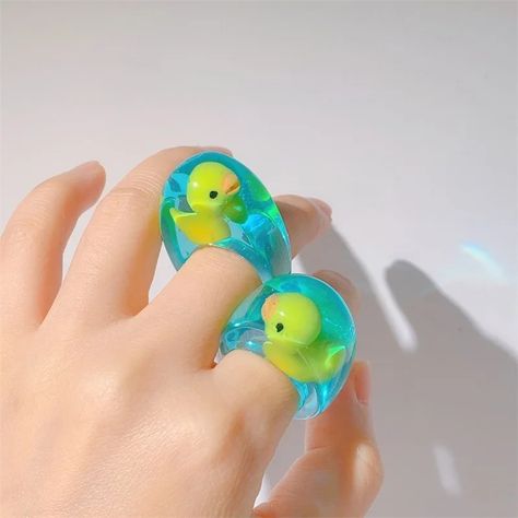 Smarter Shopping, Better Living! Aliexpress.com Rings Acrylic, Y2k Rings, Cute Duck, Jewelry Aesthetic, Women Y2k, Friend Gifts, Rubber Ducky, Rubber Duck, Rings For Women