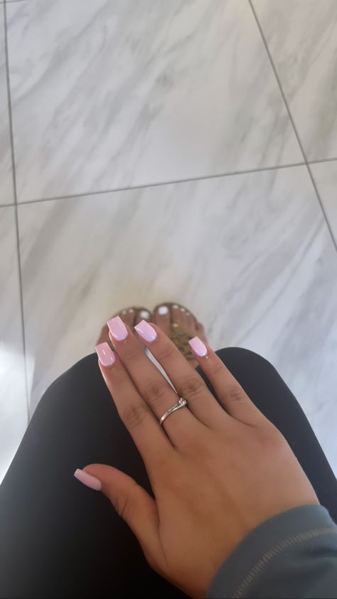 Square Short Acrylics, Basic Nails Natural, Simple Short Coffin Acrylic Nails, Short Square Coffin Acrylic Nails, Short Pink Arclyc Nail, Acrylic On Real Nails Short, Shorts Nails Ideas Gel, Polygel Nails Pink, Nails Inspo Square Short