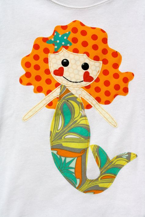 Mermaid Quilt Pattern, Mermaid Applique, Mermaid Shirt, Applique Templates, Free Motion Embroidery, Felt Pattern, Sewing Appliques, Paper Piecing Quilts, Machine Embroidery Applique