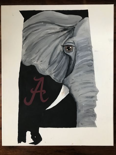 Alabama Elephant Painting, Xmas Paintings, Elephant Gif, Alabama Elephant, Elephant Sketch, Elephant Pictures, Silhouette Drawing, Elephant Drawing, Elephant Painting