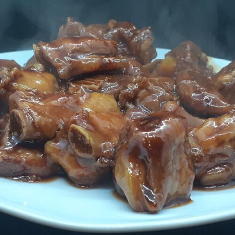 Chinese Honey Garlic Ribs - JAHZKITCHEN Honey Garlic Spare Ribs Chinese, Honey Garlic Spare Ribs, Chinese Spare Ribs Recipe, Garlic Ribs Recipe, Dry Ribs, Chinese Spare Ribs, Garlic Ribs, Slow Cooker Barbecue Ribs, Honey Garlic Ribs