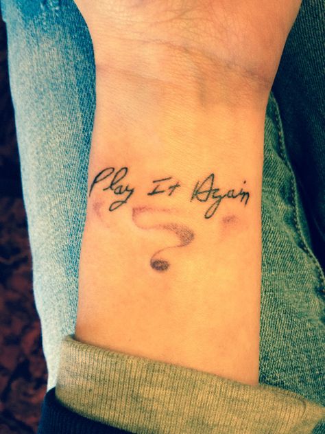 Luke Bryan wrote this for me in his handwriting and now it's tattooed on my wrist forever Luke Bryan Tattoo Ideas, Luke Bryan Tattoo, Tattoos Country, Country Music Tattoos, Country Girl Tattoos, Caroline Bryan, Couple Tattoos Unique Meaningful, Basic Tattoos, Country Tattoos