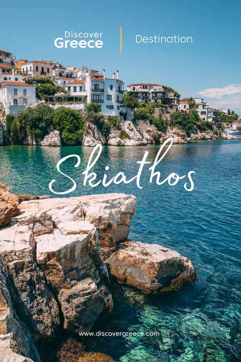 A chic crowd, first-rate beaches and a rich history bring an irresistible glow to the lush green island of Skiathos, one of the sparkling gems of the Sporades islands.💙 #DiscoverGreece #Greece #Skiathos #Sporades #GreekIslands #travel #travelgreece #bucketlist #summer #destination #placestovisit #traveltips #travelideas Greece Skiathos, Bucketlist Summer, Skiathos Greece, Green Island, Skiathos, Greece Islands, Aegean Sea, Future Travel, Greece Travel