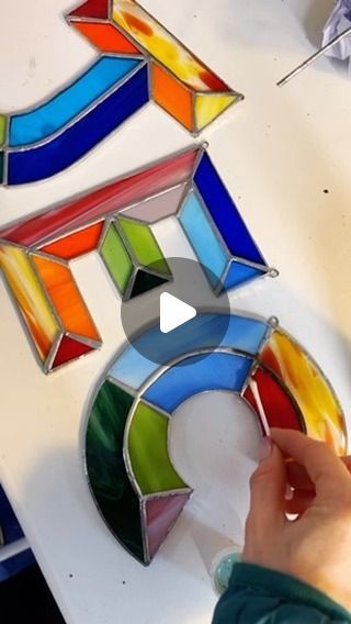 Vanessa Power - Lover of Letters on Instagram: "Picked up some yummy new stained glass this week for a new stained glass project I can’t wait to start! This video shows me adding some patina to the solder to turn it black. I prefer the black aesthetic for the solder in true Tiffany style. Top tip I learnt this week that cleaning it with vinegar stops the patina from oxidising. If anyone would like a stained glass letter drop me a message.  #stainedglass #stainedglassartist #stainedglassdesign #stainedglasspanel #stainedglassletters #handlettering #lettering #letteringartist #signsofpower" Stained Glass Monogram Letters, Stained Glass Initials, Modern Stained Glass Windows, Stained Glass Letters, Modern Stained Glass Panels, Stained Glass Project, Modern Stained Glass, Stained Glass Panel, Stained Glass Panels