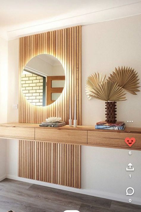 Bedroom Wall Decor Ideas, Living Room Ideas Indian, Living Room Ideas Bohemian, Living Room Ideas Farmhouse, Wood Slat Wall, Wall Home Decor, Living Room On A Budget, Home Entrance Decor, Bedroom Wall Decor