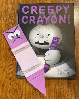 Books Theme Preschool, Halloween Book And Craft Kindergarten, Creepy Crayon Pumpkin, Creepy Crayon Book Craft, Fall Book Crafts, Book Week Ideas Activities For Kids, Creepy Crayon Costume, Creepy Crayon Craft, Book Crafts For Kids Preschool