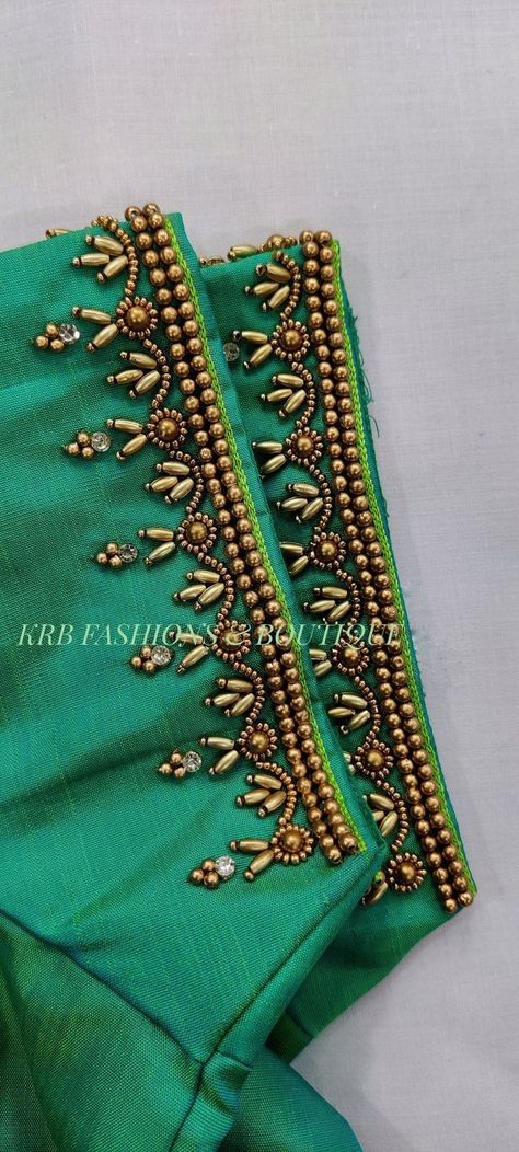 Aari Wrk Blouse Simple Design, Blouse Hand Aari Work Designs, Aari Work Designs Pattern For Kurti, Blouse Simple Hand Work Designs, Ariwork Blouse Designs Simple, Simple Aari Back Neck Design, Aari Simple Neck Design, Simple Aari Neck Designs For Blouses, Arri Work Blouse Designs Latest Simple