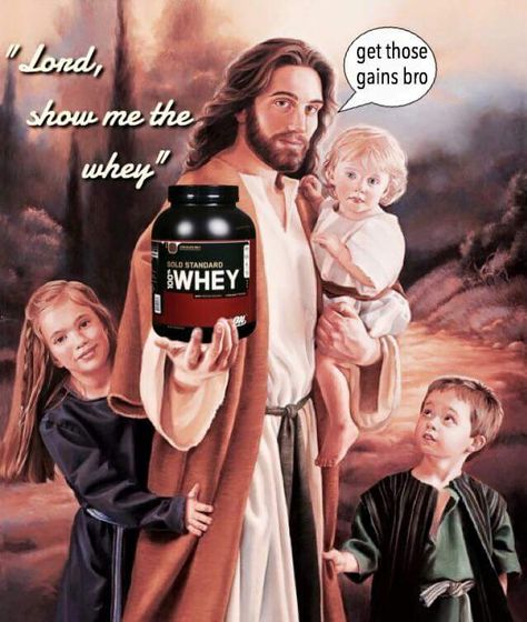 Jesus wants you to get the gainz. Gym Jokes, Bodybuilding Memes, Fitness Memes, Gym Art, Gym Quote, Workout Memes, Gym Memes, Christian Humor, Memes Br