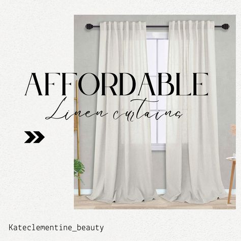 Get the Pottery Barn look for less! I got these natural semi-sheer curtain panels from Amazon for around $30 and they completely elevated my space. Pair these with a simple gold curtain rod for a simple and chic look! Bedroom Cream, Gold Curtain Rods, Pottery Barn Look, Curtains Boho, Cottage Dining Rooms, Sheer Linen Curtains, Linen Curtain, Sheer Curtain Panels, Cottage Cabin