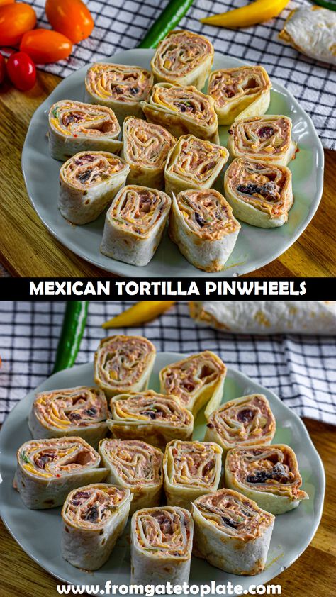 Taco Tortilla Roll Ups Mexican Pinwheels, Bean And Cheese Pinwheels, Mexican Pinwheels With Refried Beans, Fiesta Ranch Pinwheels Roll Ups, Southwest Tortilla Roll Ups, Spicy Pinwheels Tortilla Rolls, Roll Up Recipes Tortilla, Refried Beans Pinwheels, Mexican Tortilla Roll Ups