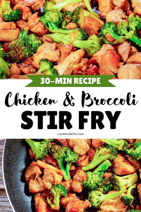 chicken and broccoli stir-fry Easy Chicken And Broccoli, 30 Min Dinner, Chicken And Broccoli Stir Fry, Chicken Broccoli Stir Fry, Easy Stir Fry Recipes, 30 Min Meals, Stir Fry Recipes Chicken, Large Family Meals, Easy Stir Fry