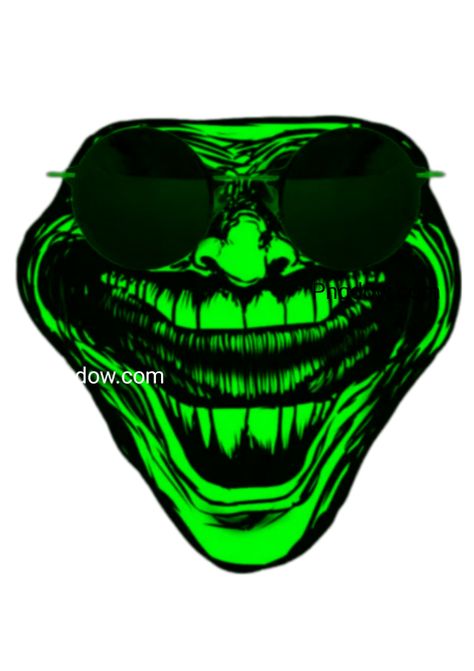 A green glowing troll face wearing sunglasses, exuding a playful and mischievous vibe Troll Face Png, Reaction Image, Green Screen Photo, Anime Face, Face Png, 8bit Art, Screen Photo, Troll Face, Green Screen Backgrounds