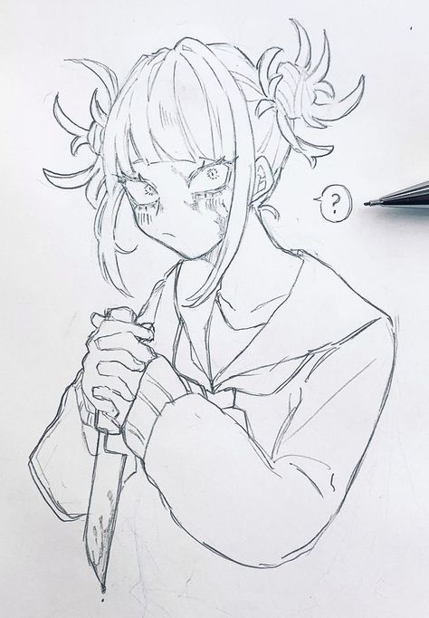 Toga Sketch, Hero Toga, Mha Villains, Poses Anime, Knife Drawing, Sketch Poses, Toga Himiko, Fancy Art, Amazing Drawings